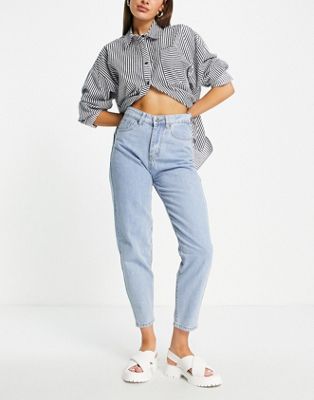Fae high rise mom jeans in light stone wash