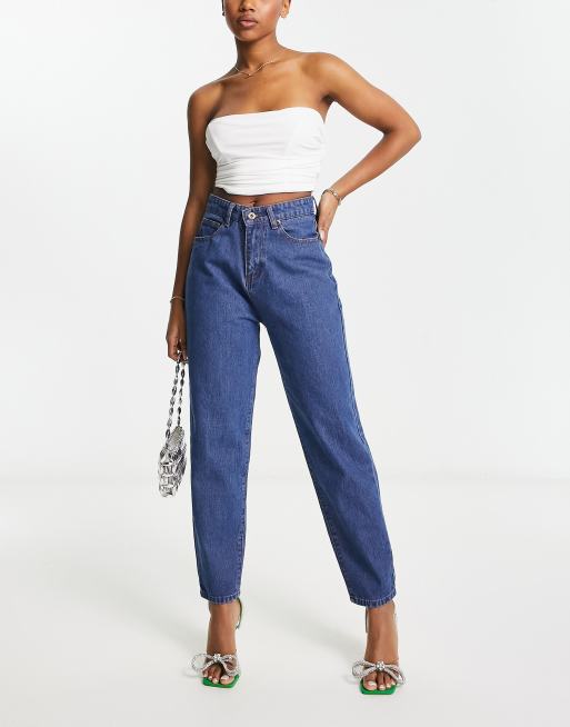 Dark wash high store waisted mom jeans