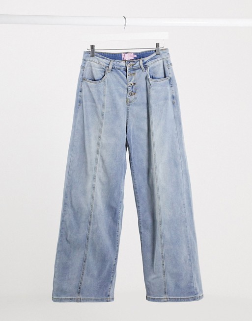 Fae high waisted flare jean in blue
