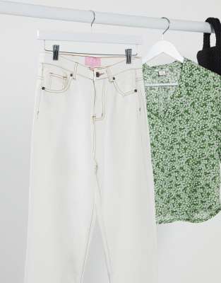 ivory high waisted jeans