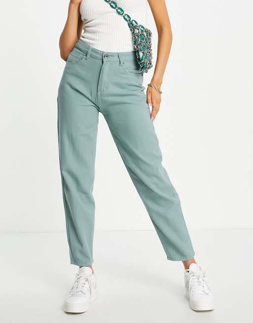 Light green cheap mom jeans