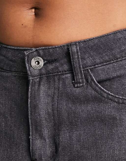 Fae - Jeans met lage taille en wijde pijpen in verwassen zwart, 3 van 4