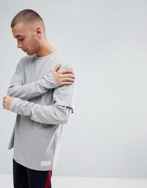 Fairplay Oversized Layered Long Sleeve T-Shirt in Grey - view 1