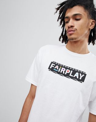 Fairplay - Pam - T-shirt met logo in wit