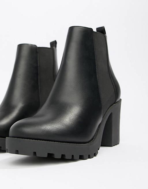 Faith Baker chunky heeled chelsea boots in black | ASOS