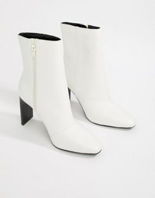 faith white ankle boots