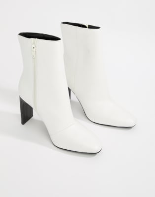 asos white ankle boots