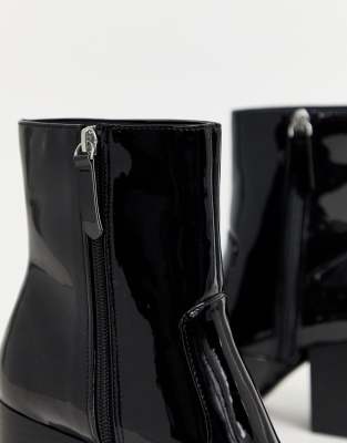 faith black patent boots