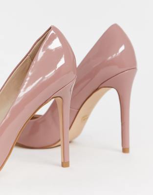 escarpin rose vernis