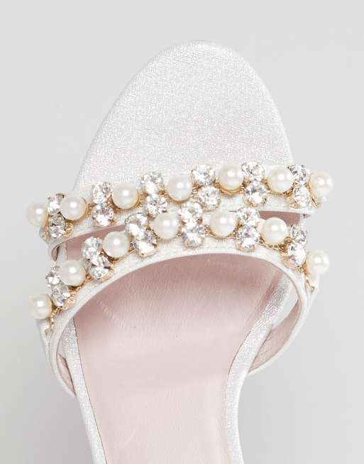 Faith dasha 2025 pearl heeled sandals