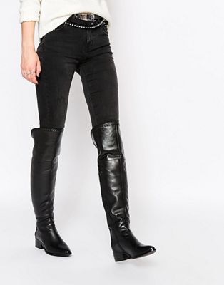 leather over the knee boots