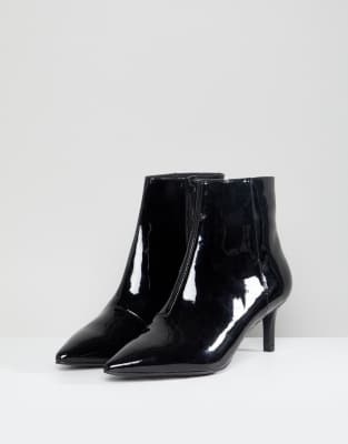 faith black patent boots