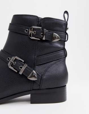 wide fit buckle boots