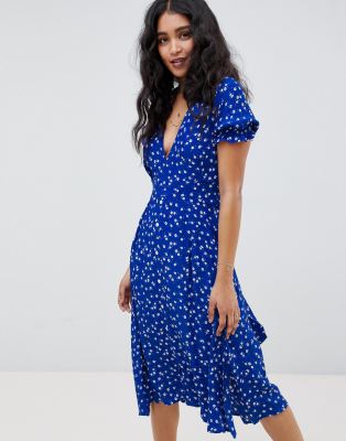 faithfull farah smocked midi dress