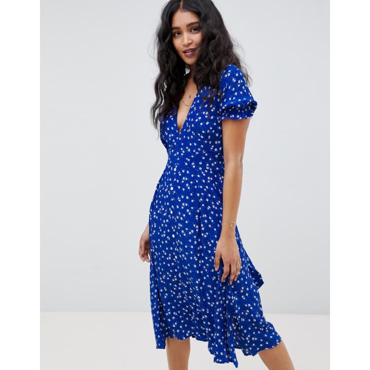 Faithfull farah shop smocked midi dress