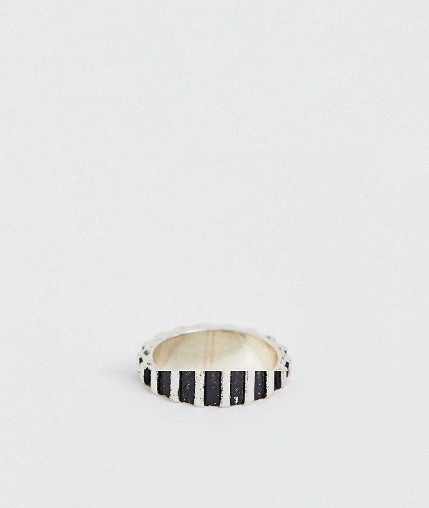 фото Фактурное серебристое кольцо asos design-серебряный