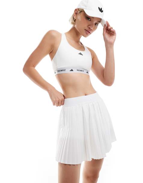 Falda blanca plisada Tennis Club de adidas - view 1