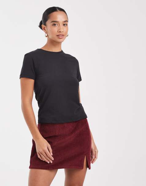 Falda burdeos de pana de ONLY Petite - view 1