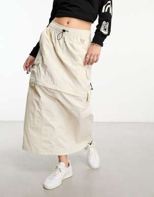 Falda cargo color piedra de estilo militar utilitario con diseño convertible con cremallera de nailon Jackson exclusiva en ASOS de Dickies