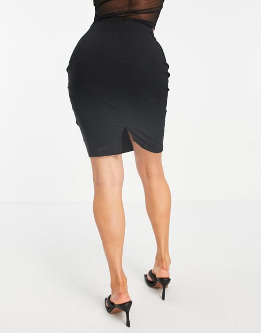 Falda de tubo de talle alto de ASOS DESIGN Hourglass, 2 de 4