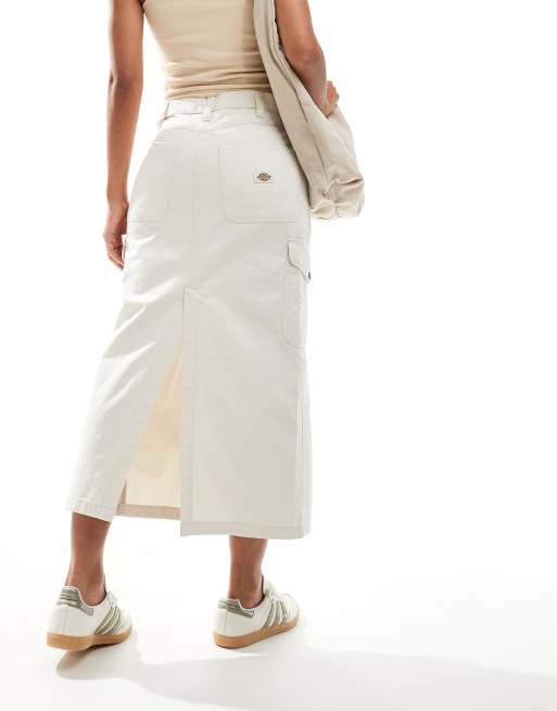 Falda larga blanco hueso cargo Seasonal de Dickies, 3 de 5