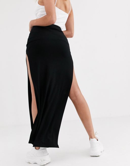 larga con abertura en el muslo de ASOS DESIGN |
