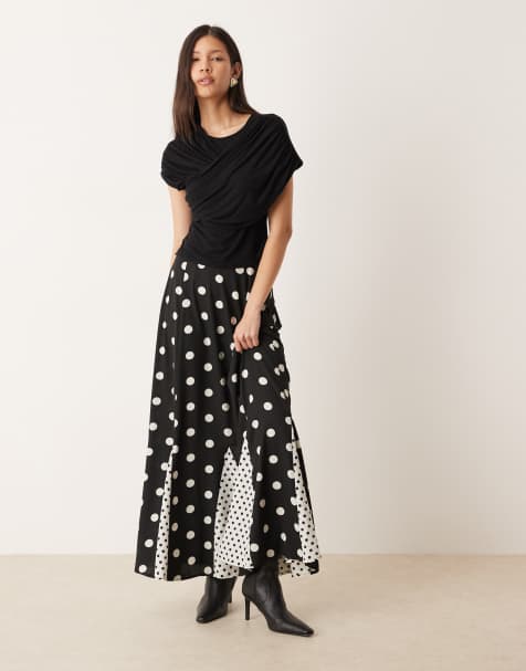 Falda larga con estampado variado y godets de ASOS DESIGN - view 1