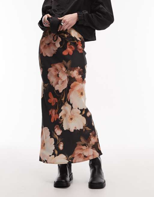 Falda larga de corte al bies con estampado floral de ASOS DESIGN, 4 de 5
