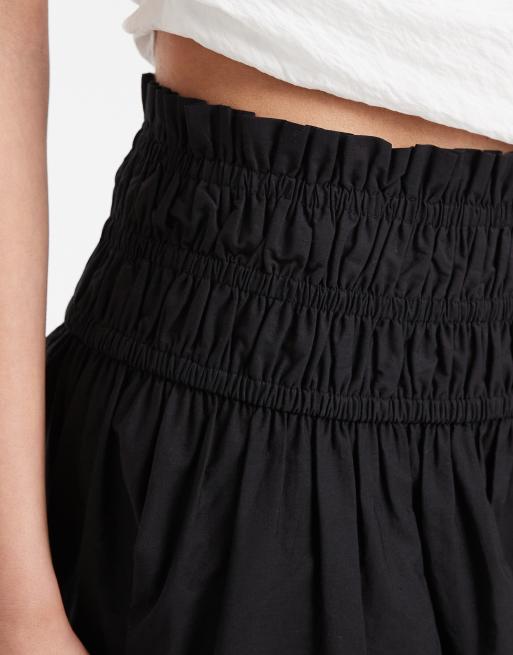 Falda larga negra con cintura fruncida de ASOS DESIGN, 5 de 5