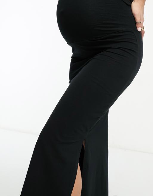 Falda larga negra de punto de Mamalicious Maternity, 3 de 4