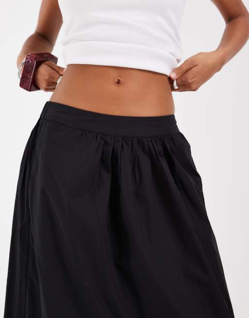 Falda larga negra escalonado de estilo boho de ASOS DESIGN, 3 de 5