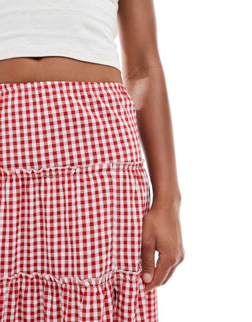 Faldas Largas Falda Vichy Stradivarius Falda Cuadros Stradivarius