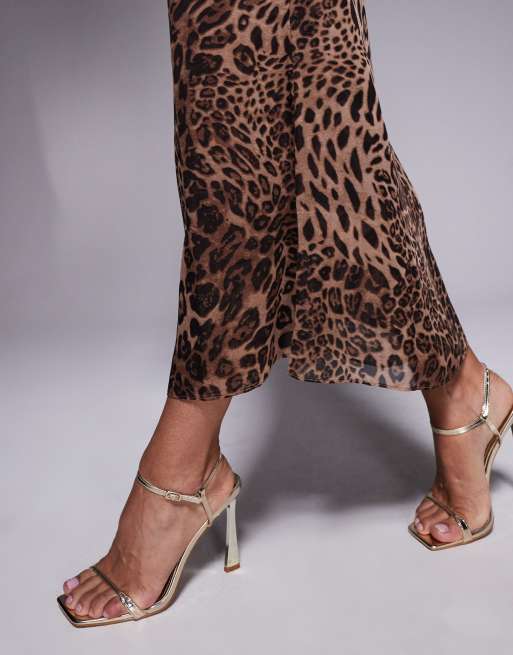 Falda larga vaporoso con estampado de leopardo de Princess Polly (parte de un conjunto), 3 de 5