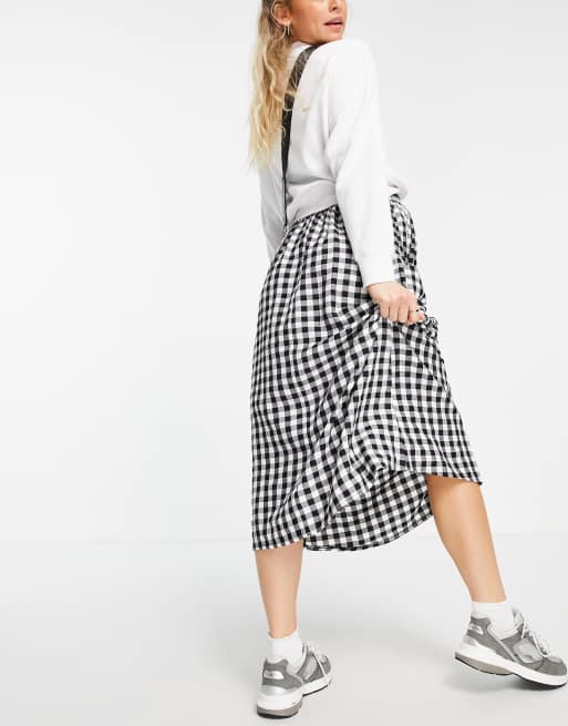 Falda midi con diseño a cuadros vichy y detalle de bolsillos de ASOS DESIGN Maternity, 2 de 4