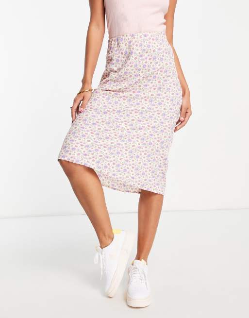 Falda midi con estampado floral de Sisters of the Tribe (parte de un conjunto)