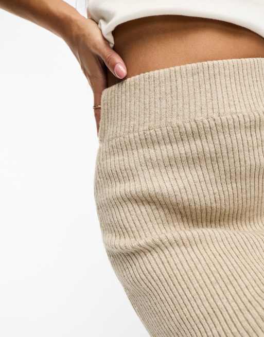 Falda midi crema de punto de Vila , 2 de 4