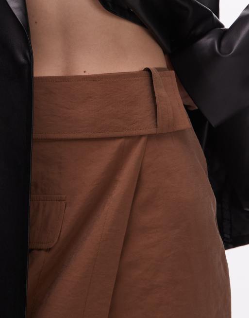 Falda midi cruzada de estilo años 90 con detalle de bolsillo de ASOS DESIGN, 5 de 5