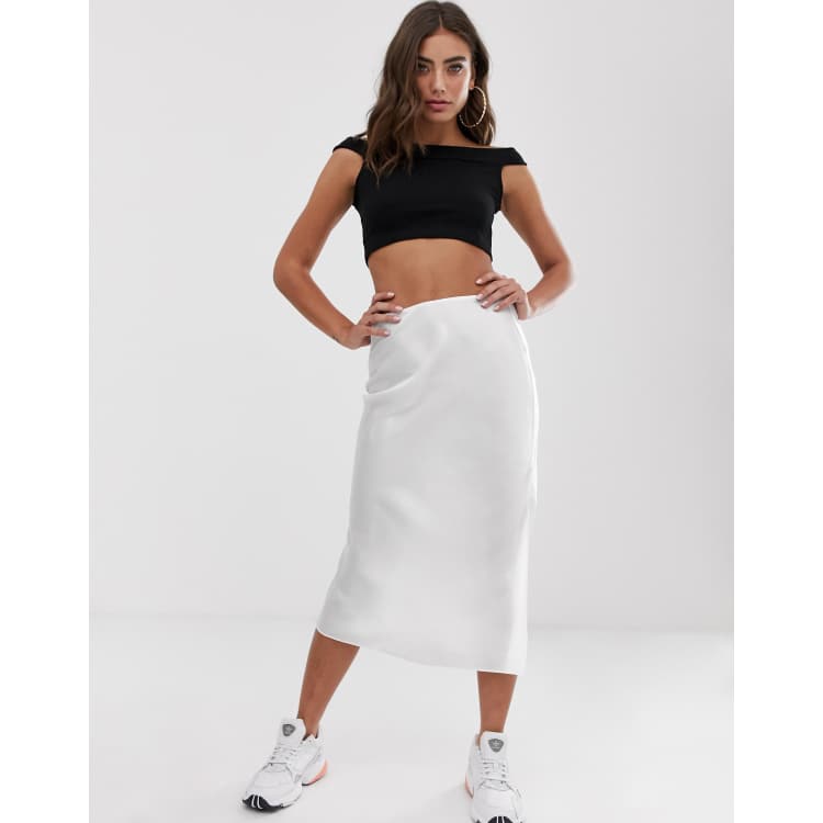 midi de satén de ASOS DESIGN ASOS