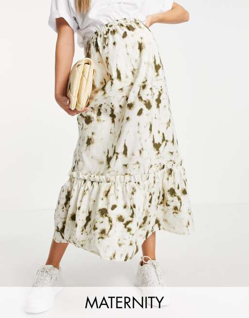 Falda midi estampada de Mamalicious
