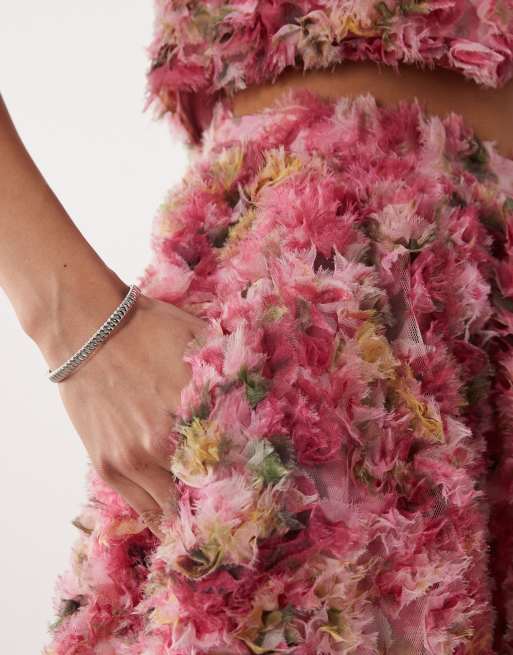 Falda midi rosa con estampado floral de tul Dream de Sister Jane (parte de un conjunto), 5 de 5
