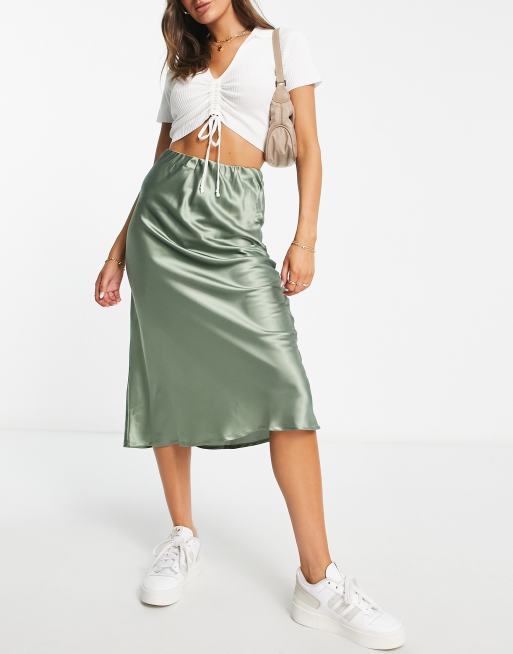 Falda midi verde de Calma de Pieces | ASOS
