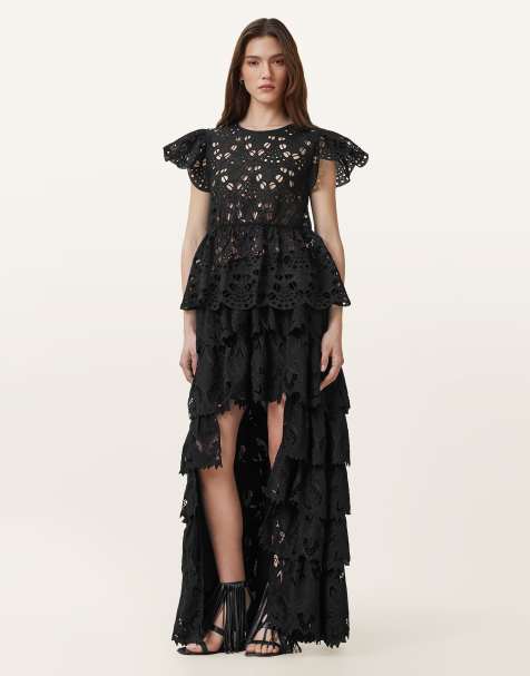 Falda negra con bordados Cavarly de AllSaints - view 1