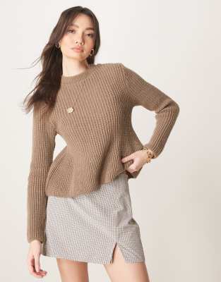 Falda pantalón a cuadros pequeños de ASOS DESIGN - view 1