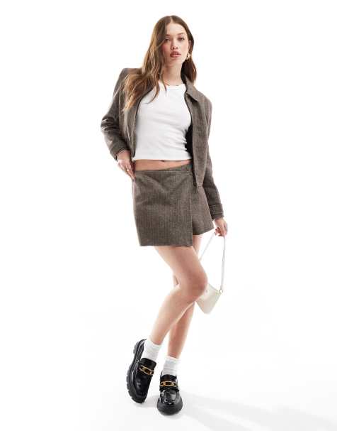 Falda pantalón con patrón de espiga de Miss Selfridge (parte de un conjunto) - view 1