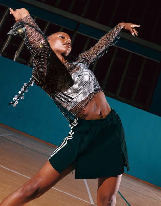 Falda pantalón negra y blanca Dance de adidas Sportswear