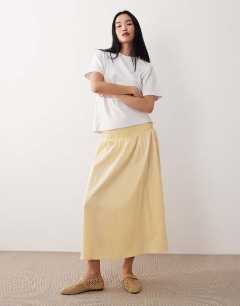 Falda semilarga amarillo pastel vaporosa de Wednesday's Girl - view 1