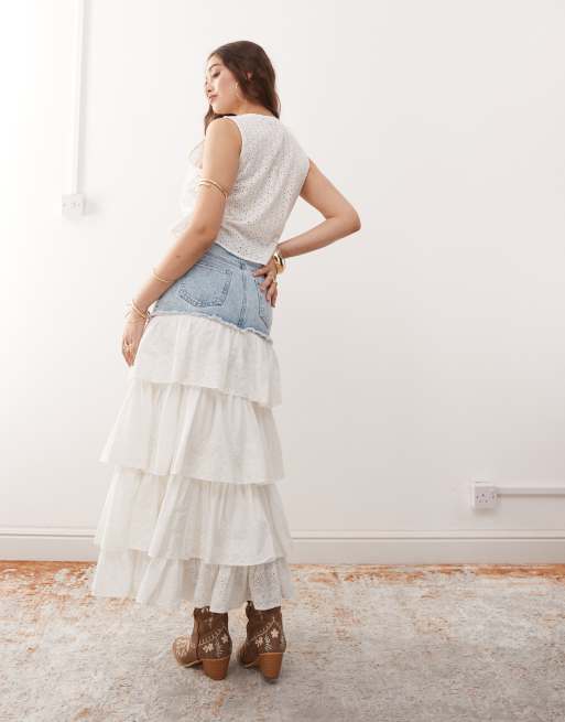 Faldas Largas Tops Boda El Corte Ingles Falda Larga Con Volantes