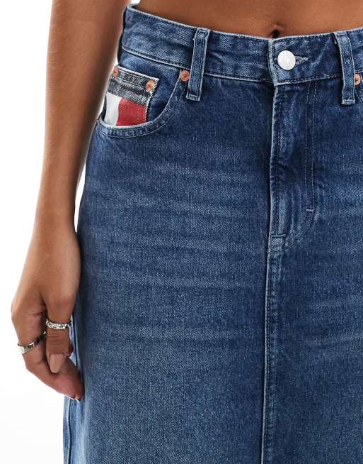 Falda vaquera midi con lavado medio Claire de Tommy Jeans, 4 de 5