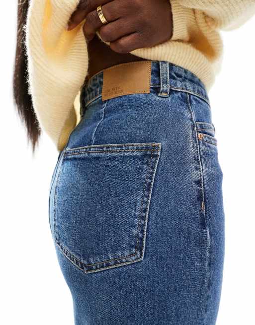 Falda vaquera semilarga azul medio con abertura delantera de Vero Moda, 2 de 5