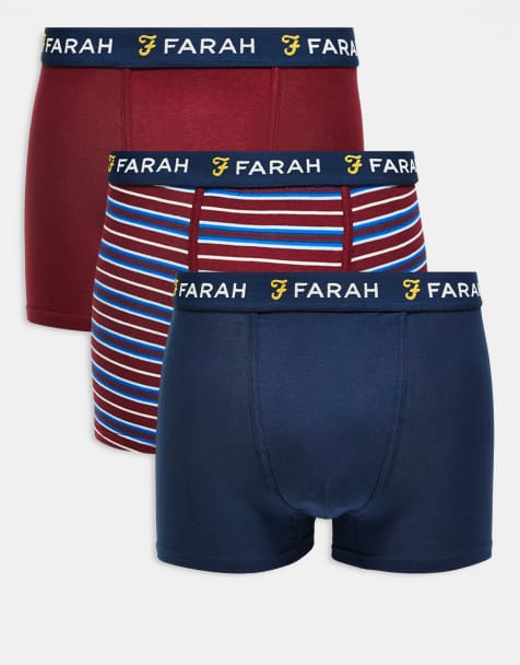 Farah 3 pack almand boxers in multi - view 1